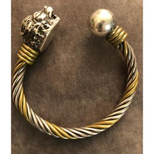 Bracelet Mexicain Argent Et Cuivre 