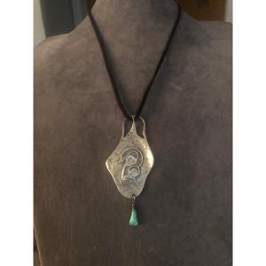 Art Nouveau Silver Pendant