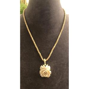 Art Nouveau Ivory Necklace 