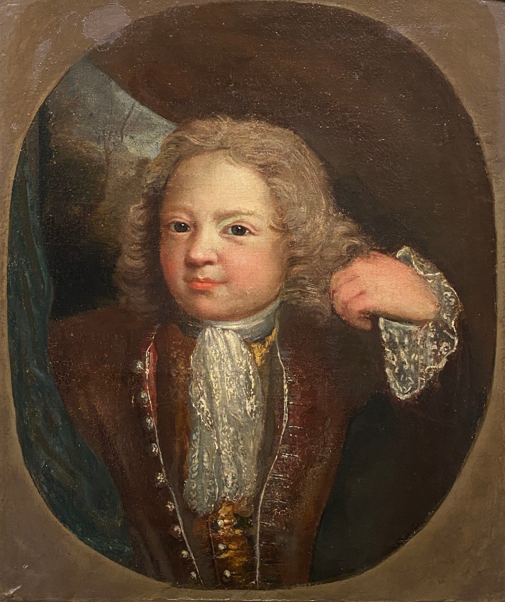 French School (late 18th Century) - Portrait Of A Child-photo-2