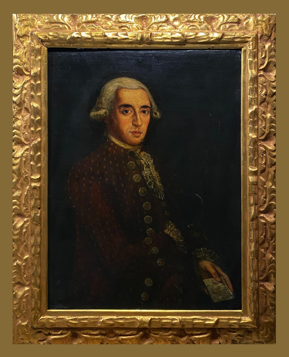 école Espagnole (fin XIXème) - Portrait De Gentilhomme (manière De Goya)