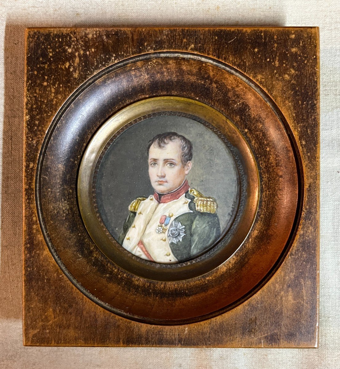 école Française (début XXème) - Belle Miniature Napoléon Bonaparte