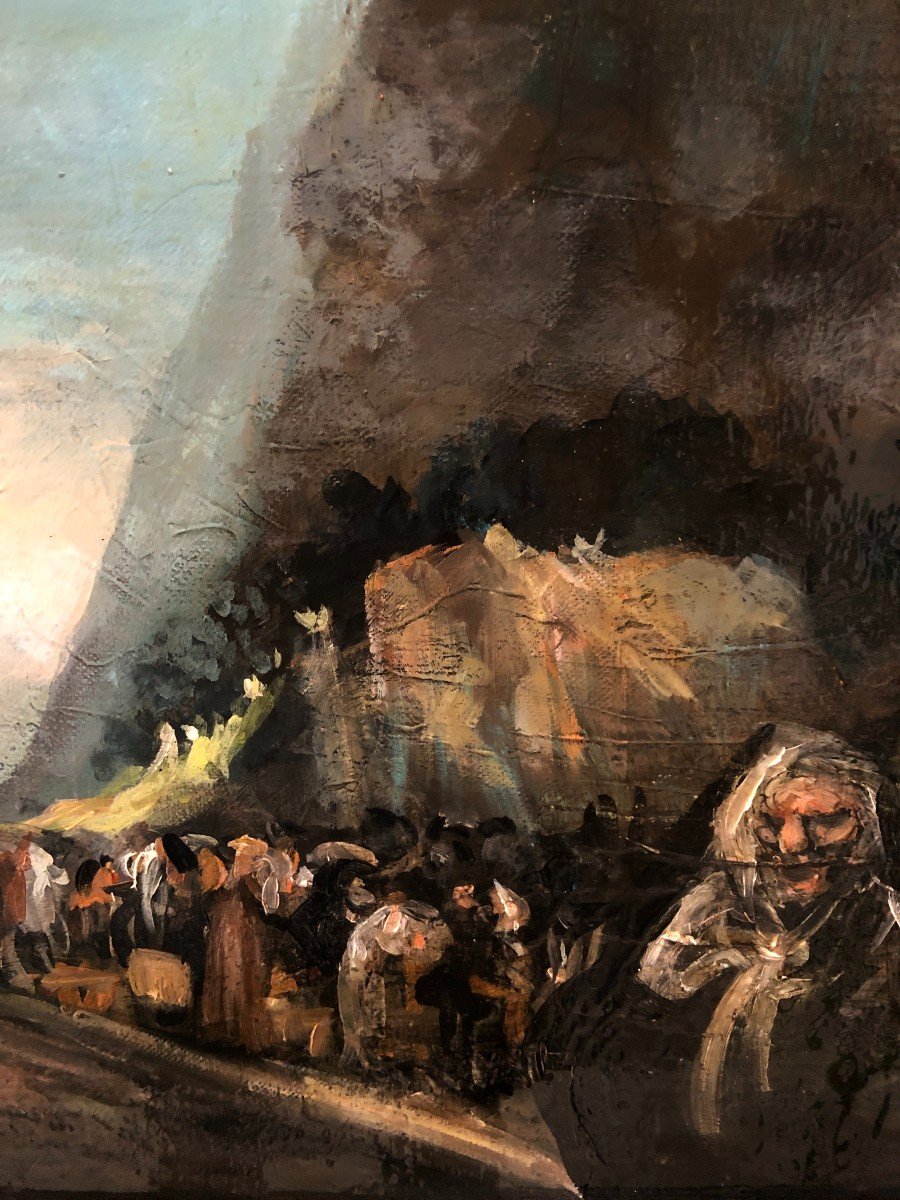 école Espagnole (milieu XXème) - Scène Des Peintures Noires De Goya-photo-2