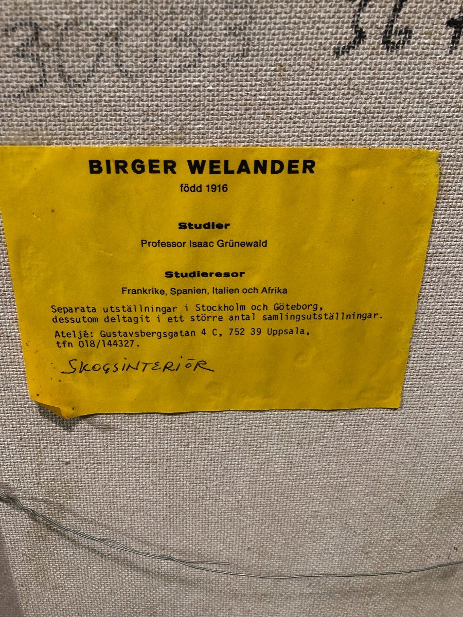  Birger Welander (1916-1985) - Skogsinterior-photo-4