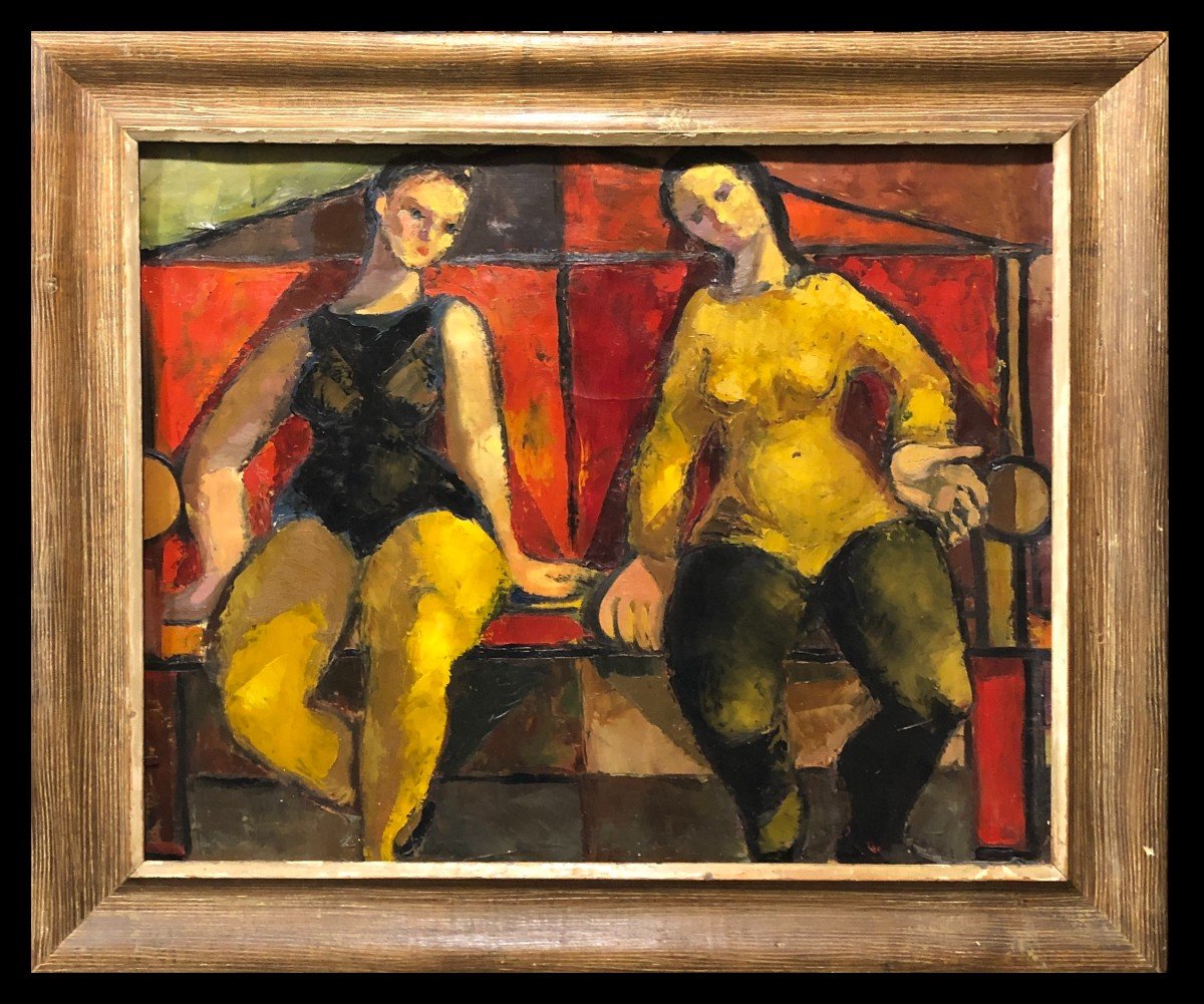 école Cubiste (1950s) - Deux Femmes