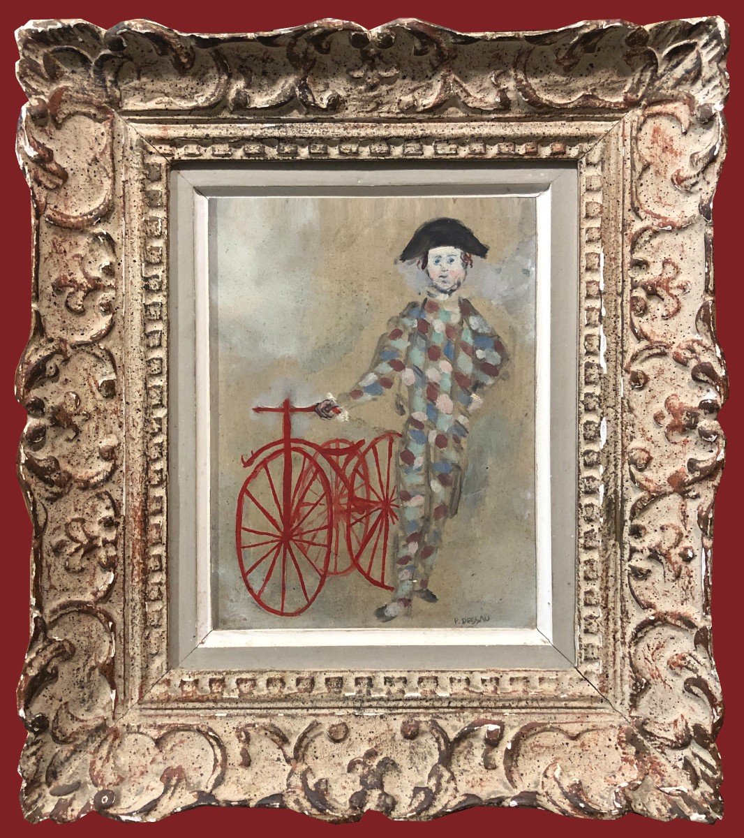 Paul Lucien Dessau (1909-1999) - Little Harlequin With Tricycle