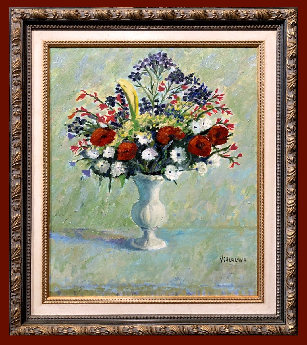 école Française (xx) - Bouquet à Fleurs