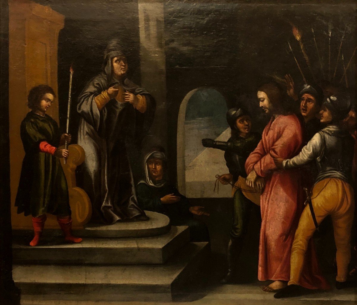 Spanish School (c. 1620) - Christe Before Caïphe-photo-2