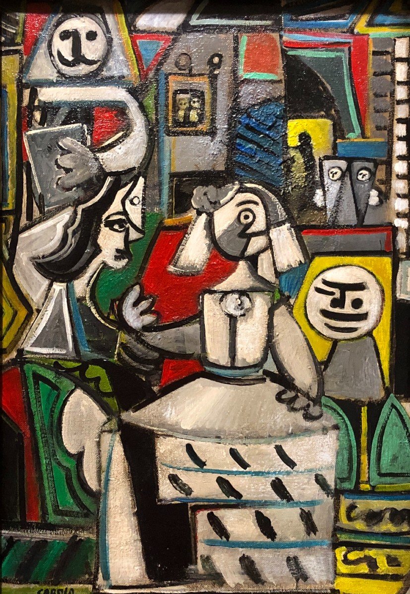 école Contemporaine Espagnole - Autour Des Méninas De Picasso-photo-2