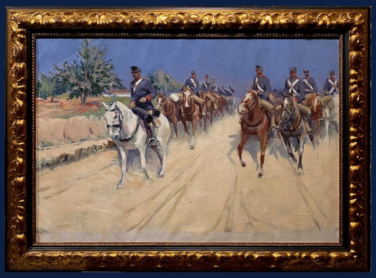 Josep Cusachs I Cusachs (1851-1908), Follower Of - The Charge