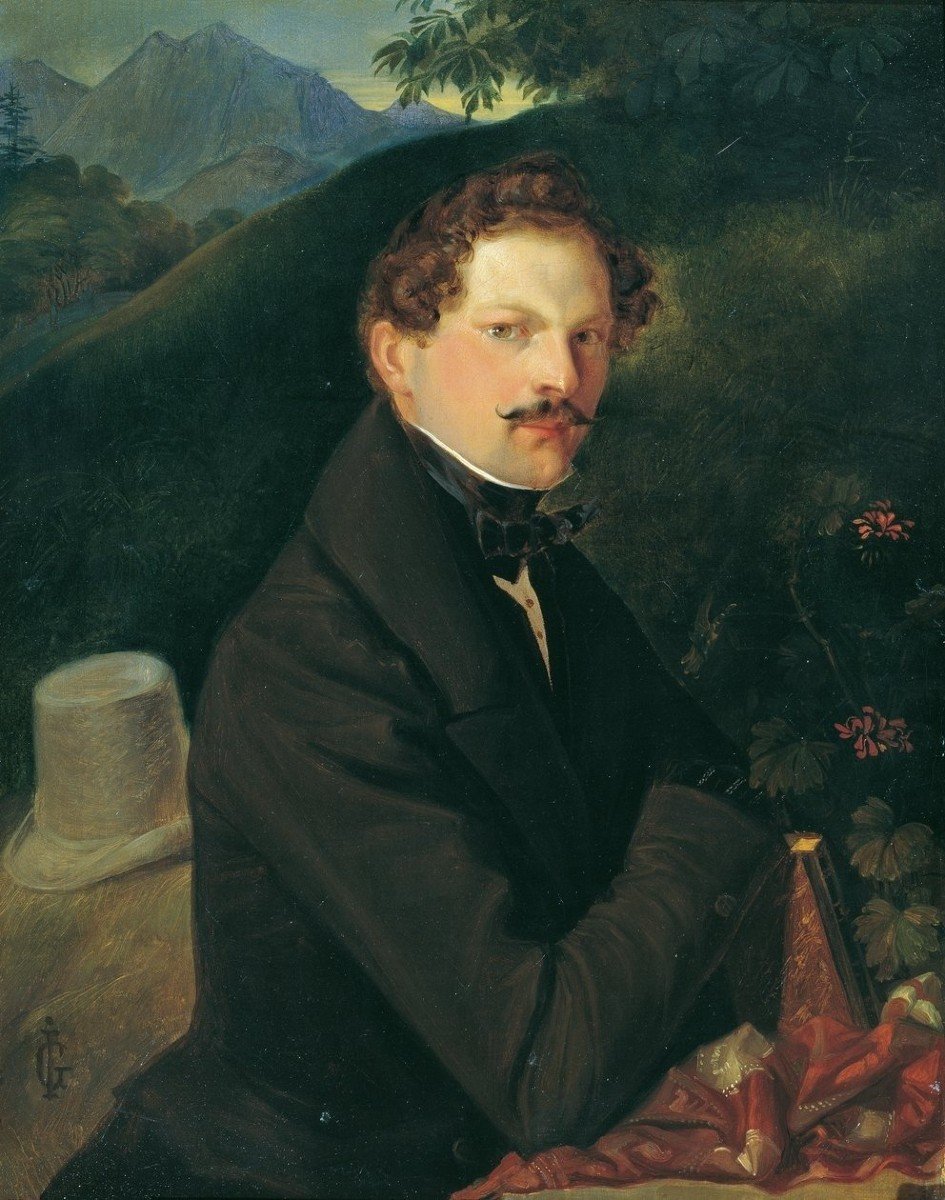  Peter Johann Nepomuk Geiger (1805-1880), Attribué à  - Portrait d'Un Romantique-photo-4