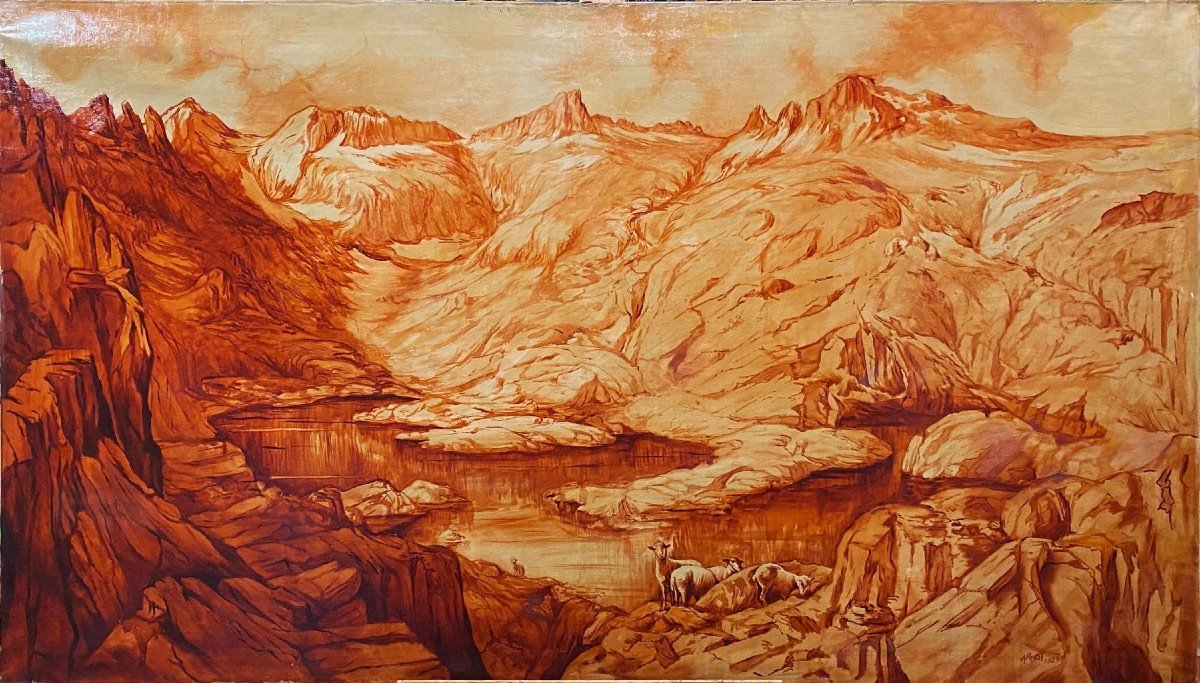 Antonio Prast Y Rodríguez Del Llano (1880-1939) - Lac De Montagne