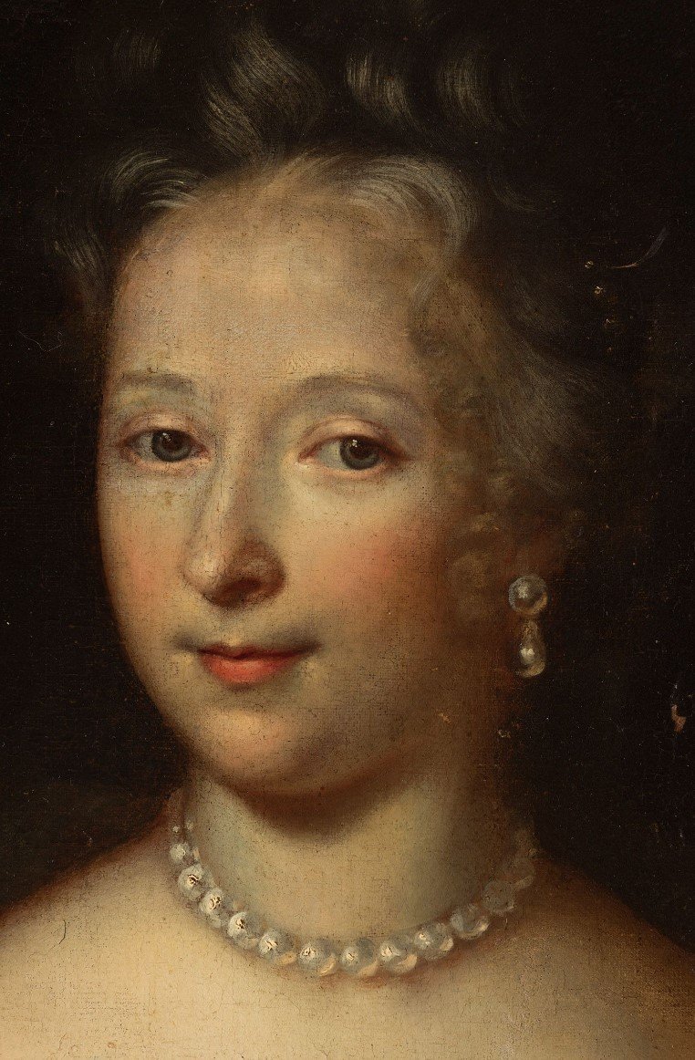 French School (c. 1750) - Françoise De Felix De Creisset, Lordess Of Estienne Du Bourguet-photo-3