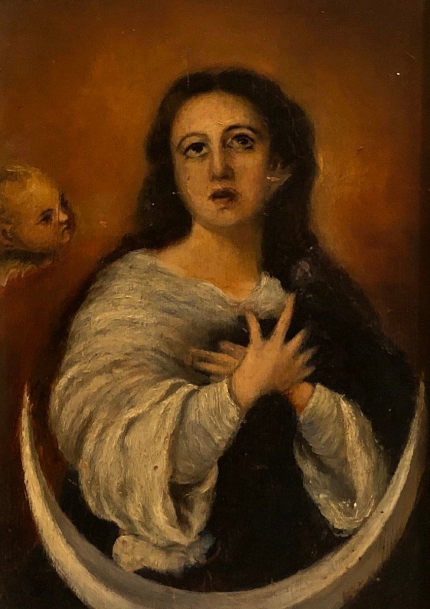  Spanish School (19th Century), After Murillo - The Immaculate Conception-photo-3