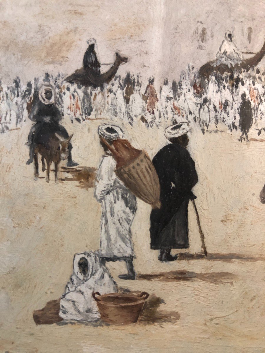 Orientalist School (early 20th Century) - Animated Scene In Cairo-photo-3