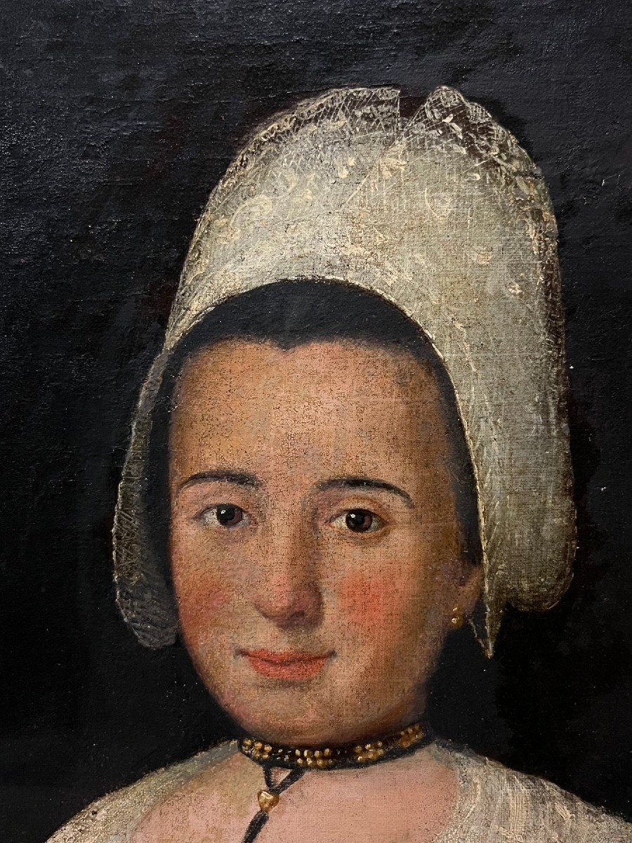 Parisian School (c. 1750) - Portrait Of Mrs. Françoise Savoye-photo-2