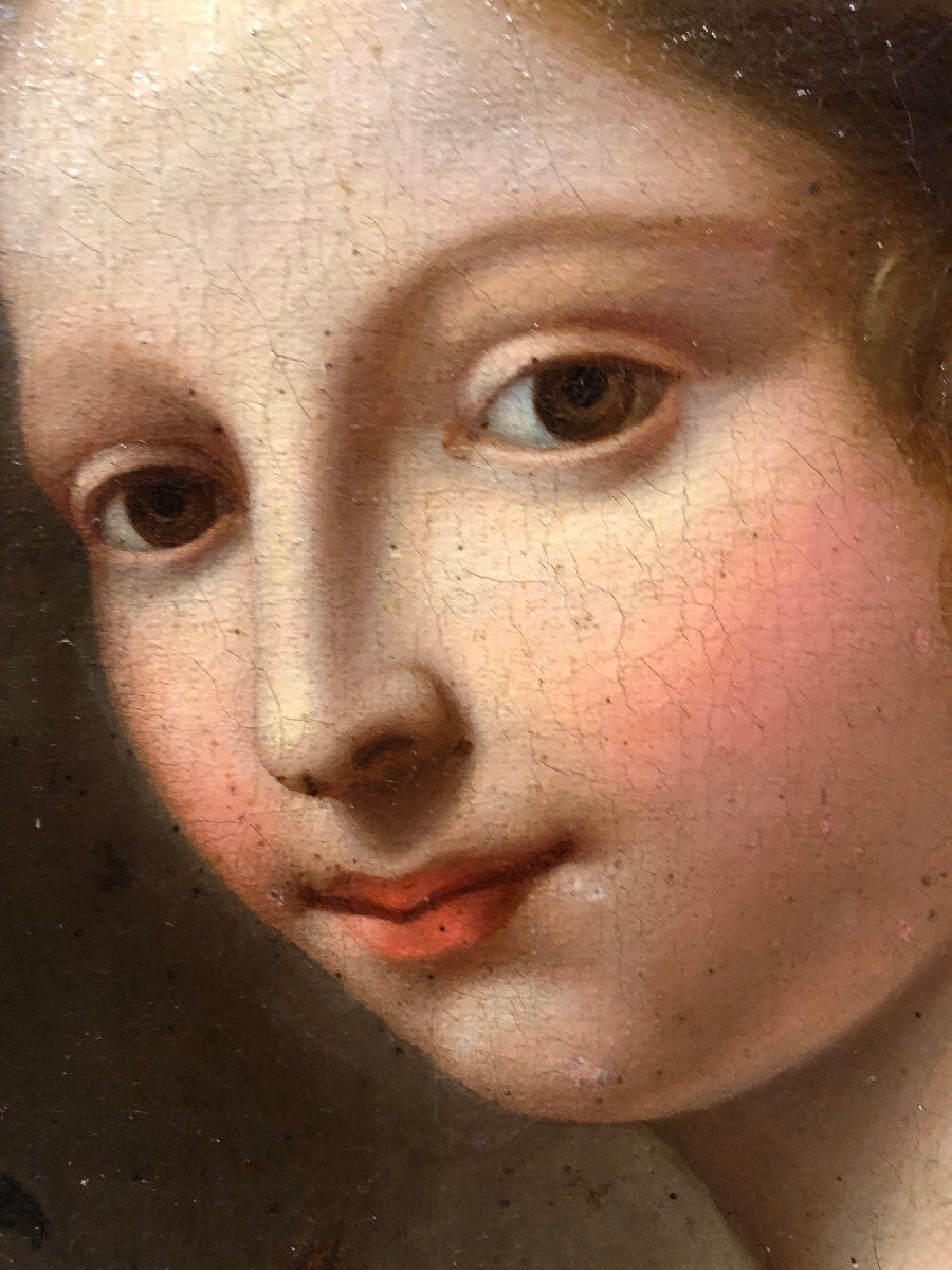 Pierre Mignard (1612-1695), Circle Of - Portrait De Jeune Fille à l'épaule Dénudée-photo-2