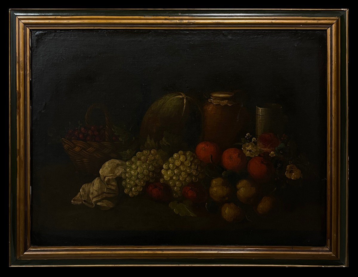 école De Majorque (fin XVIIIème) - Nature Morte Au Pot De Miel