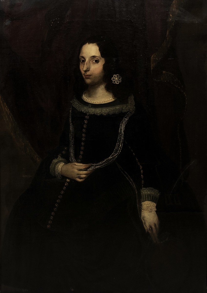 Entourage Of Velázquez (c. 1660) - Felice De Sandoval Orsini, III Duchess Of Uceda (1635-1671)-photo-2