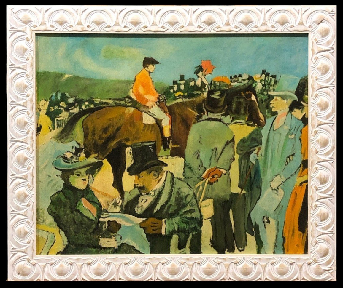 Jean Balagué (1933-2020) - The Races At Longchamp (after Jean-louis Forain)