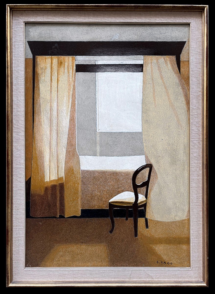 Elena Gago (1940-2011) - Domestic Reverie: Chair In Front Of Window