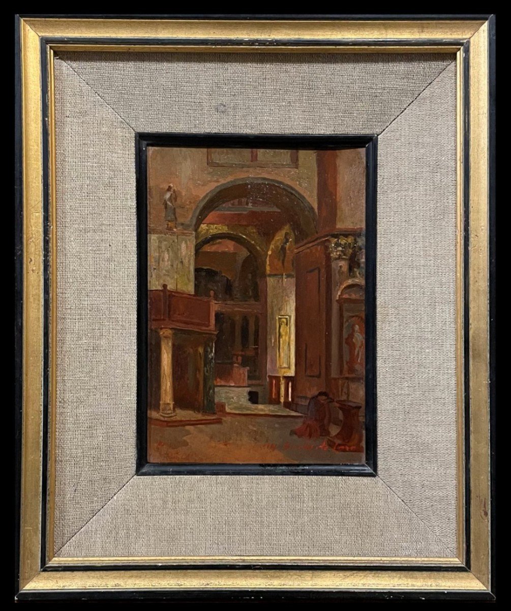 Martín Bustos De Lara (1874-1956) - Schizzi Di Venezia: Santa Maria Dei Frari, Ii