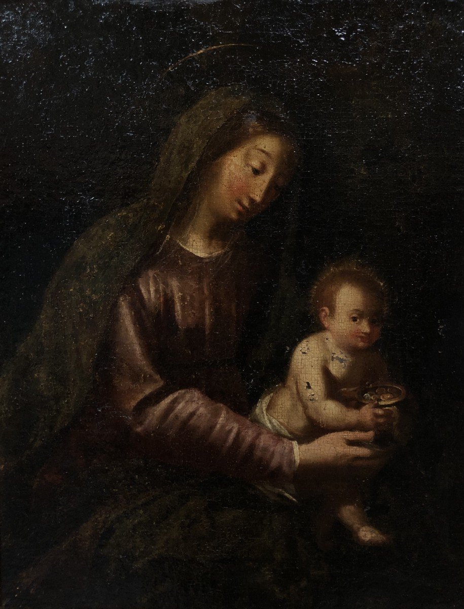 Spanish School (c. 1700) - Madonna Dal Bicchierino-photo-2