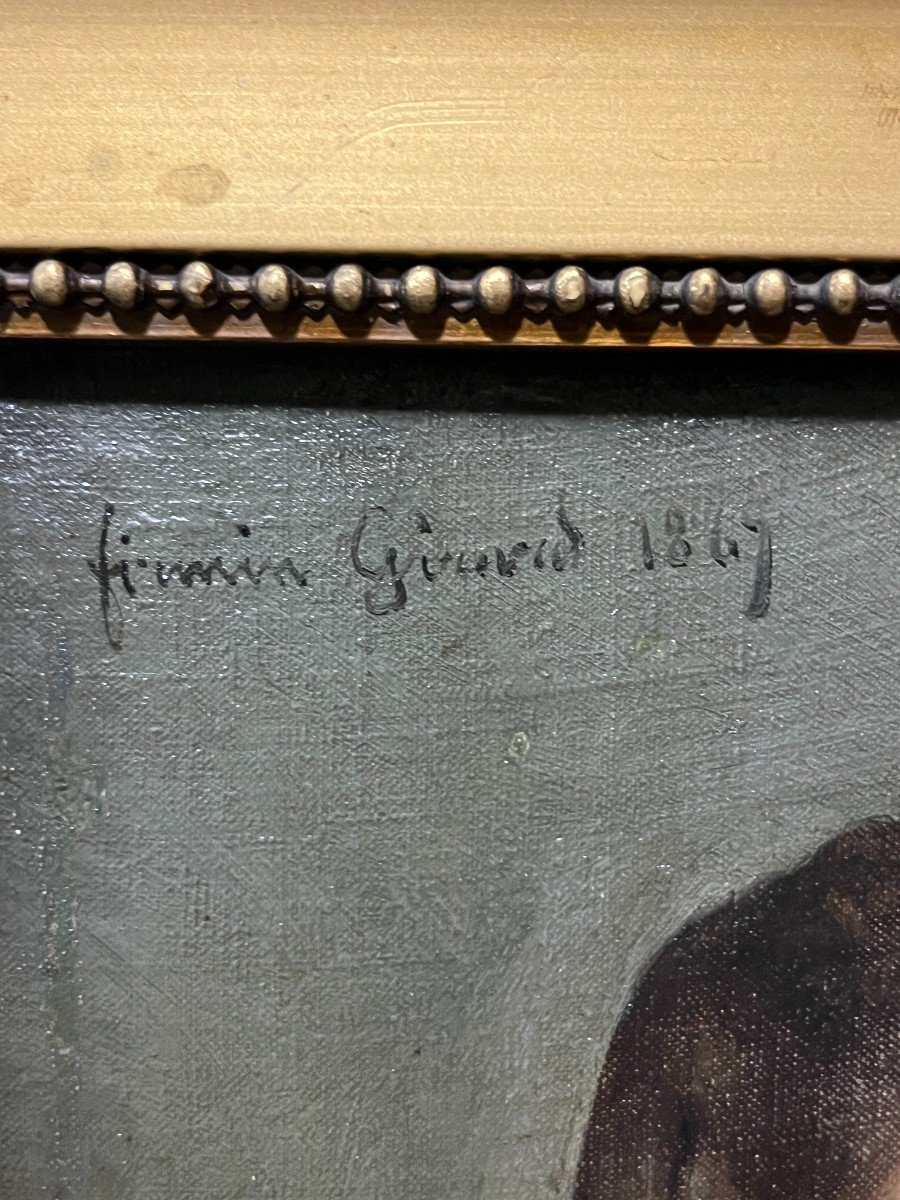 François-marie Firmin-girard (1838-1921) - Portrait De Femme Souriant-photo-3