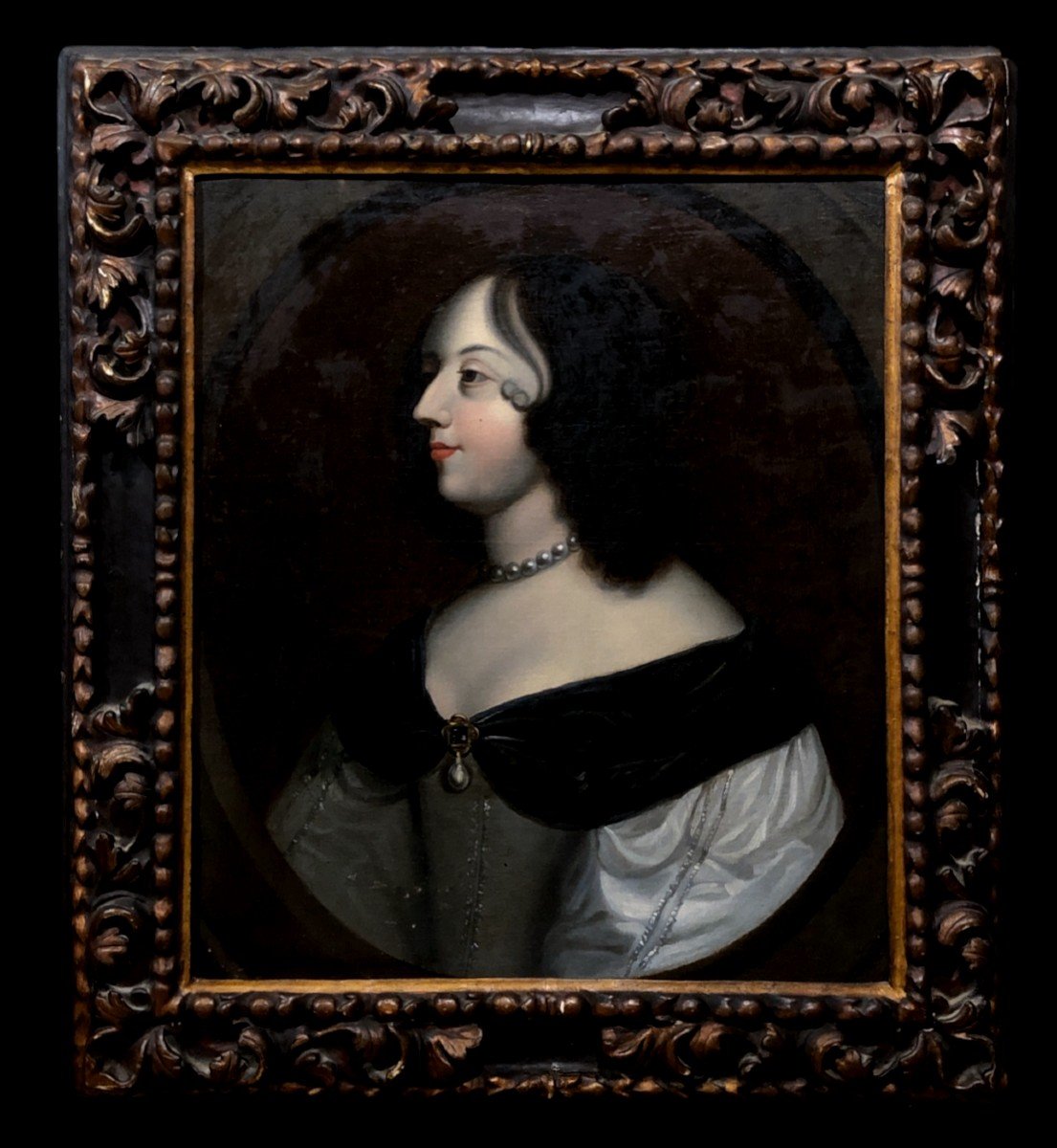 Gerard Van Honthorst (1590-1676) - Portrait In Profile Of Amèlia De Solms-braunfels