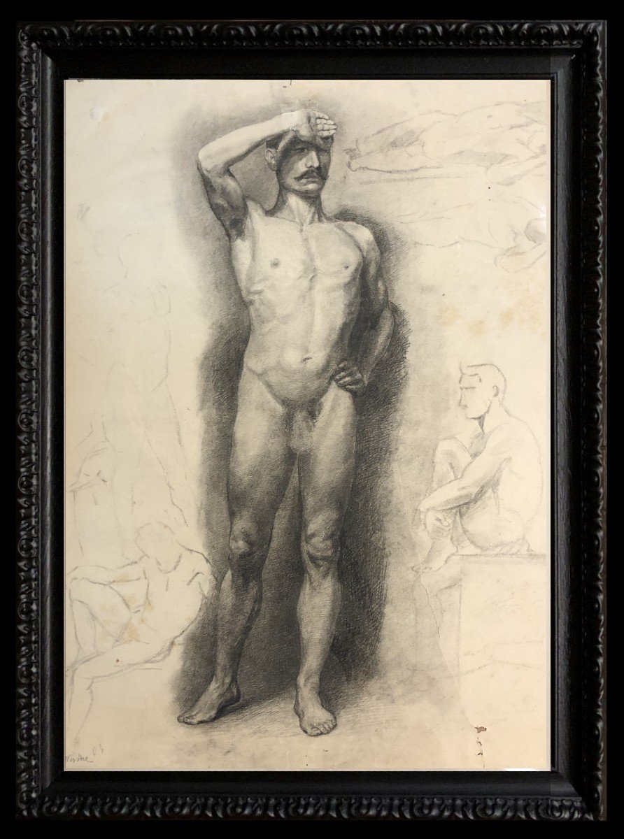 European School (19th Century) - Academic Male Nude