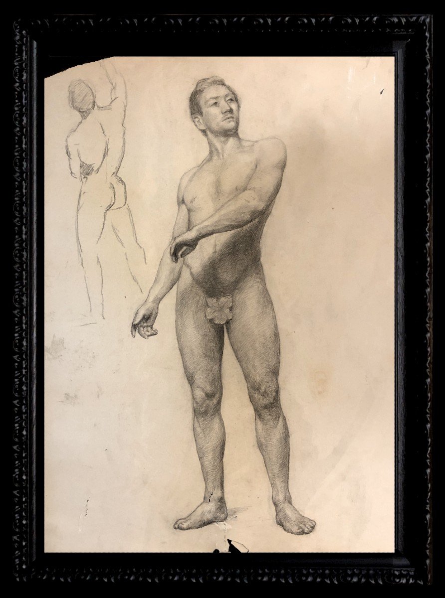 European School (19th Century) - Academic Male Nude