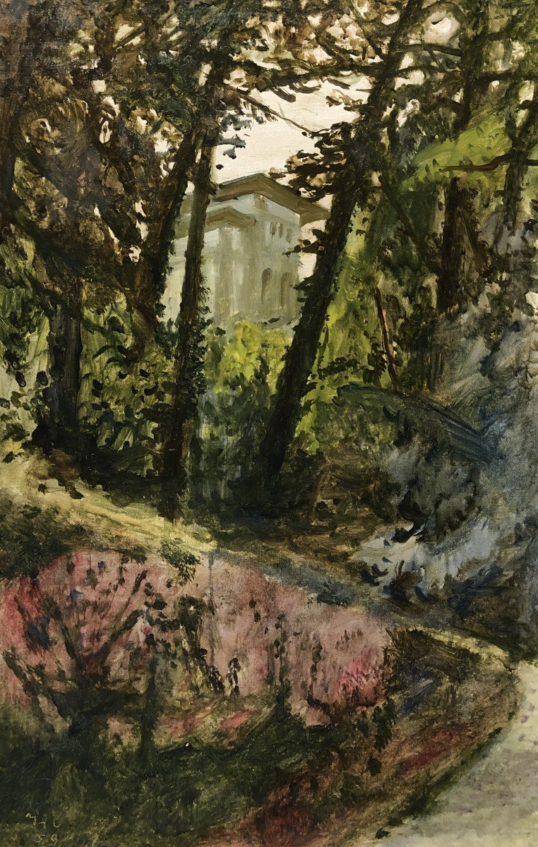 Alexander Müllegg (1904-1982) - Die Villa Im Botanischen Garten Bern. Abendrot-photo-2