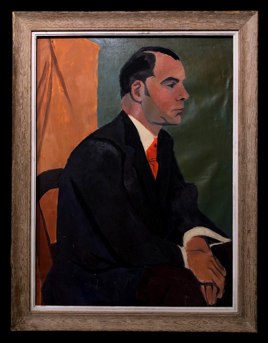 	 Art Deco School (1930s) - Portrait On The Chair