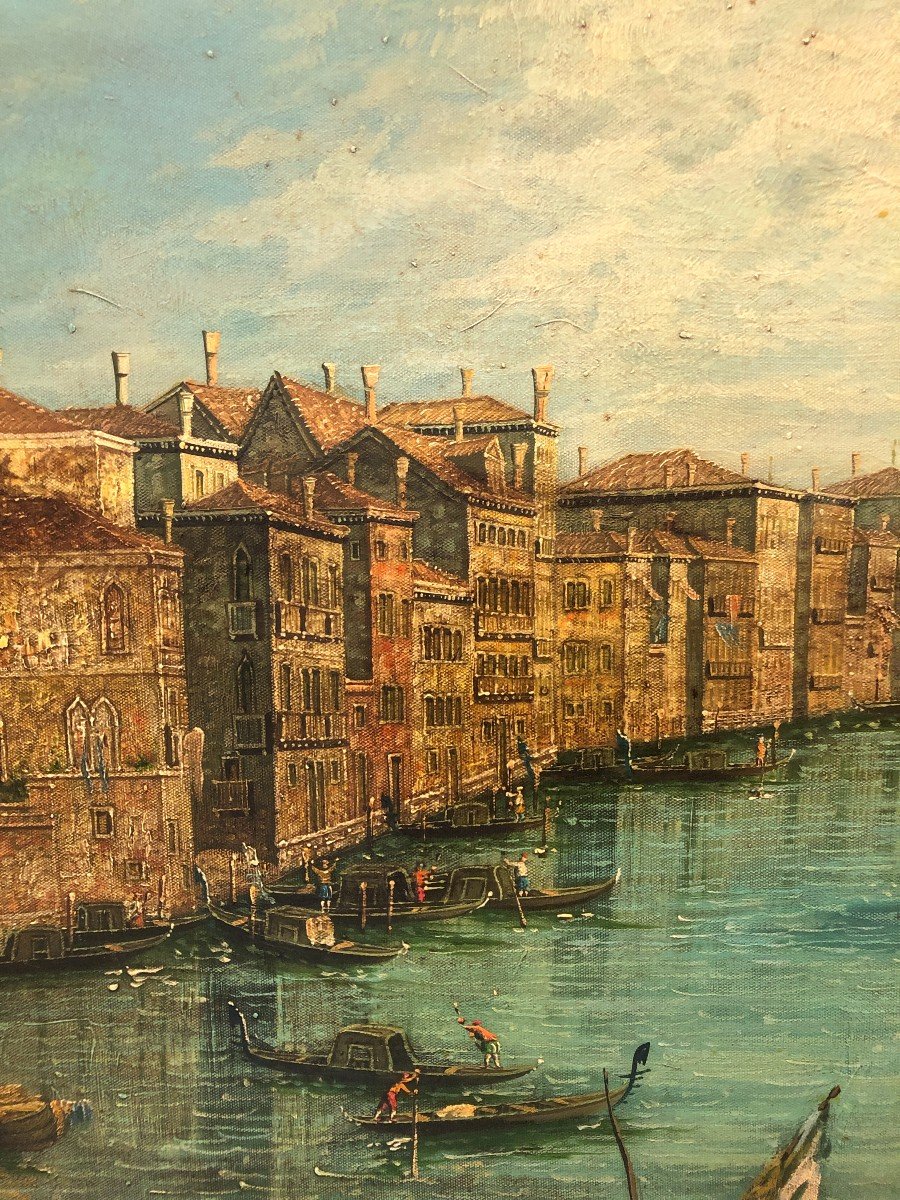 Ecole Italienne (xx), d'Après Canaletto - Le Grand Canal Depuis Le Palazzo Balbi-photo-4