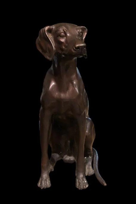 Bronze Dog Sculpture - France, 20th Century