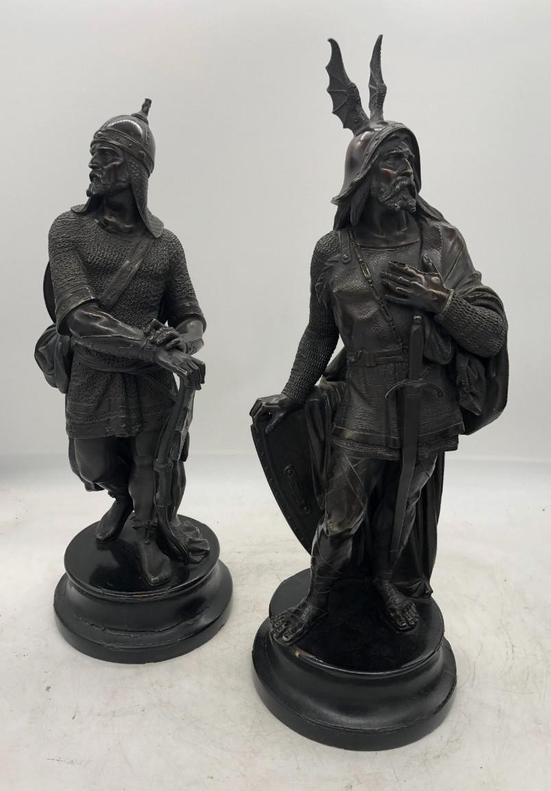 Pair Of Bronze Sculptures – French Romantic School, 19th Century