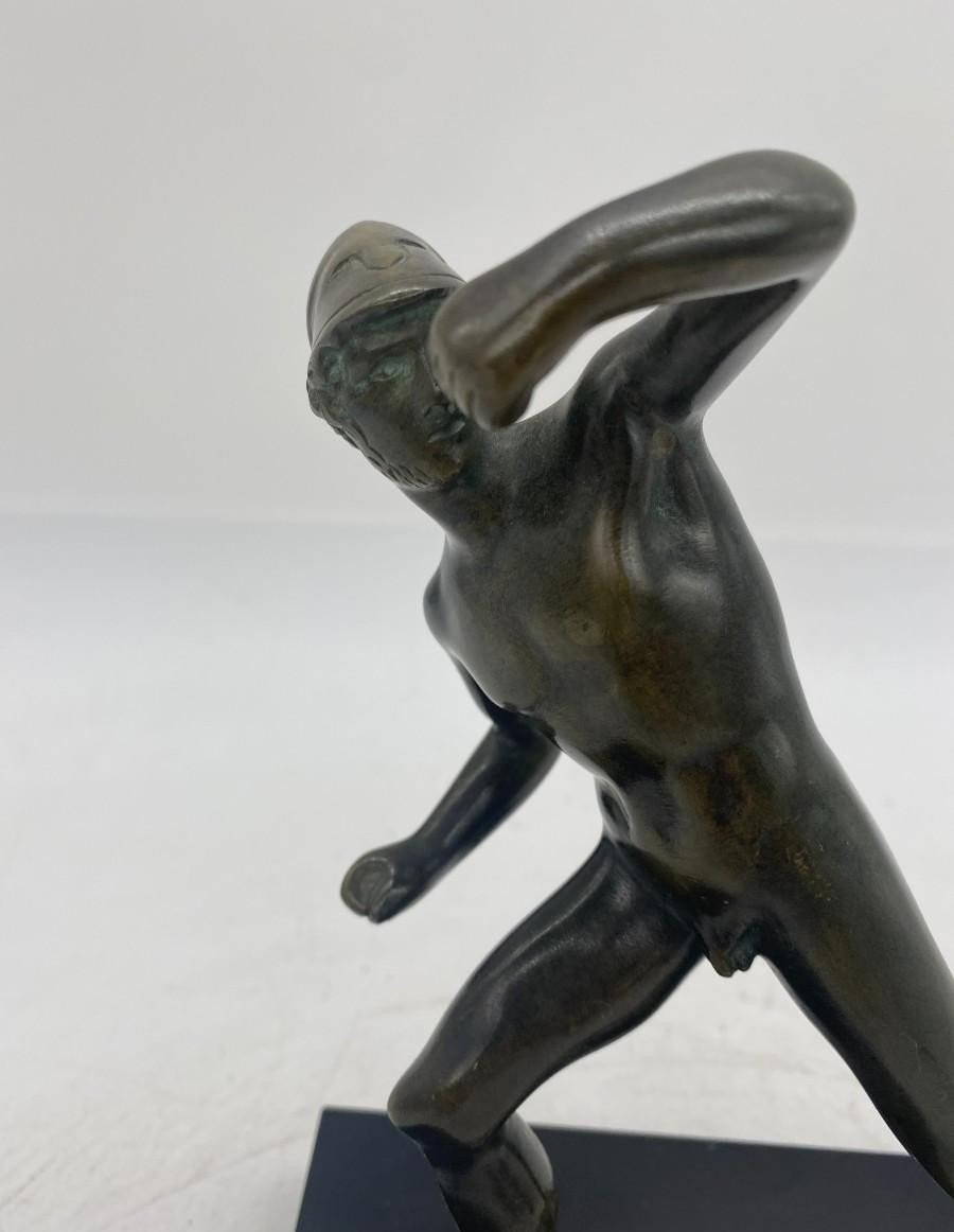 Sculpture Moderniste d'Un Joueur De Football En Bronce - École Europeene, 1930’s-photo-2