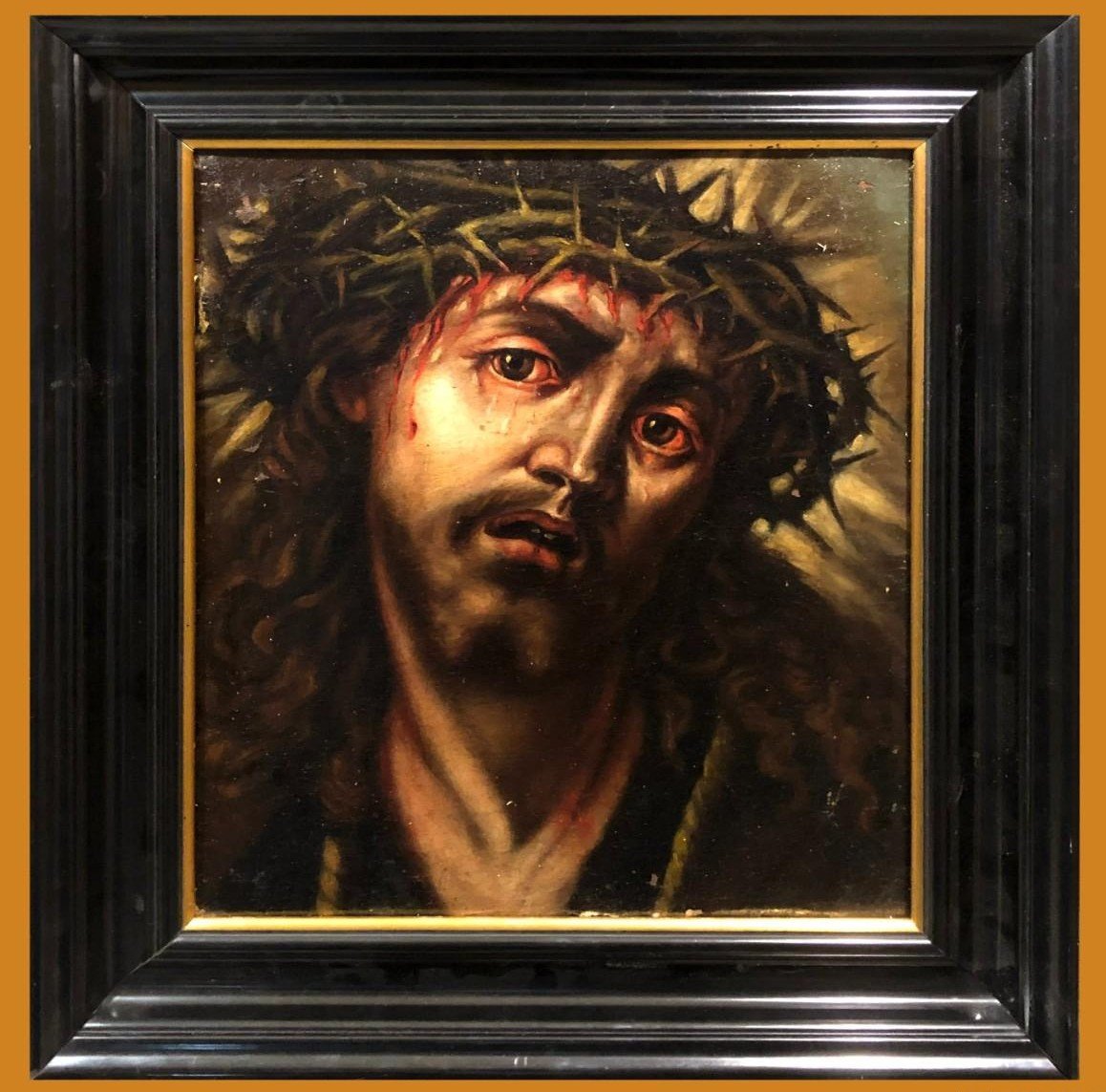 Peinture De L’ecce Homo - École Italienne, XVIIème