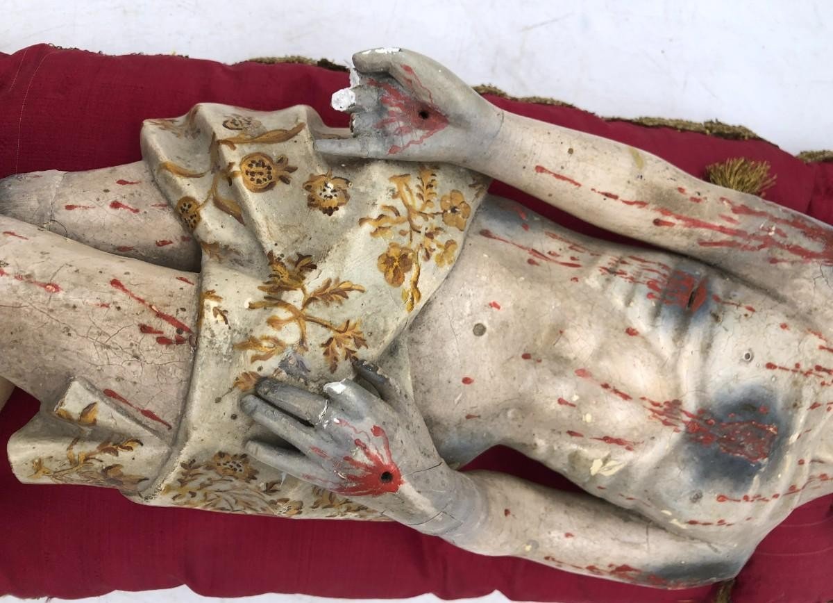 Colonial Sculpture Of Jesus Christ Lying In Corn Dough - Mexico, 17th - 18th Century-photo-3