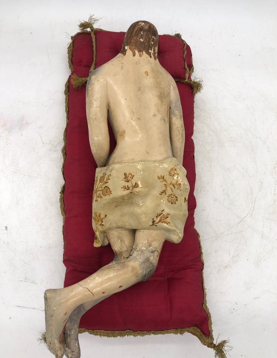 Colonial Sculpture Of Jesus Christ Lying In Corn Dough - Mexico, 17th - 18th Century-photo-4