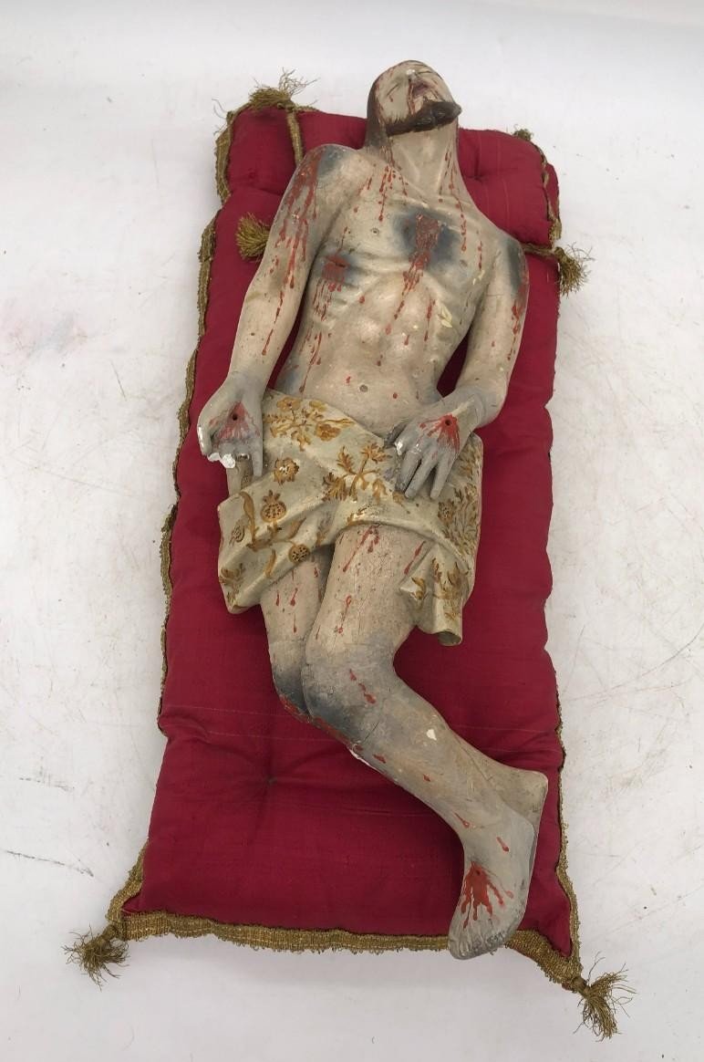 Colonial Sculpture Of Jesus Christ Lying In Corn Dough - Mexico, 17th - 18th Century