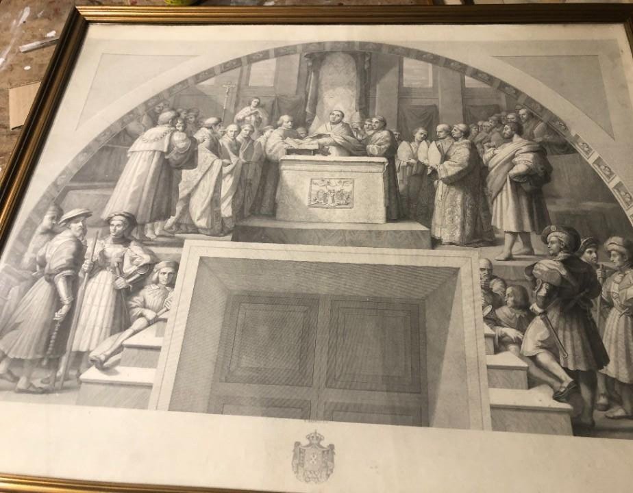 Trois Gravures Correspondant Aux Séjours De Raphaël Au Vatican - Italie, XIXème