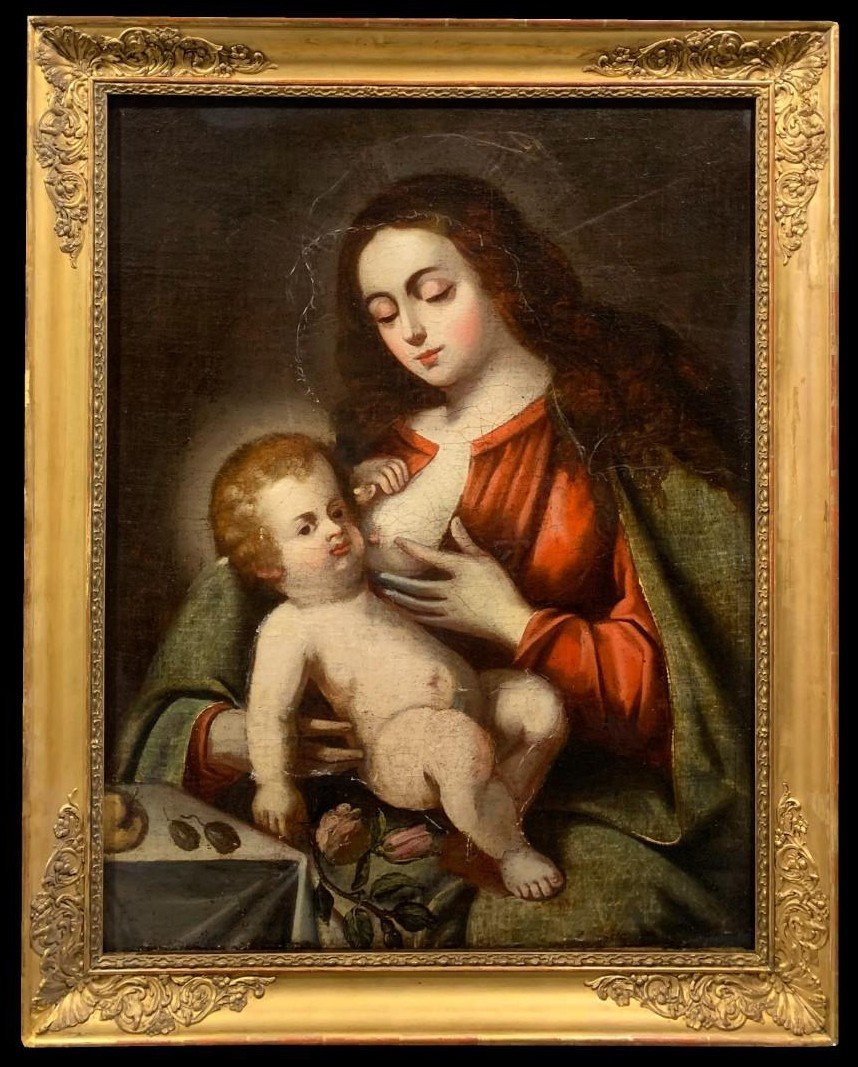 Virgin And Child - Colonial School, 19th Century