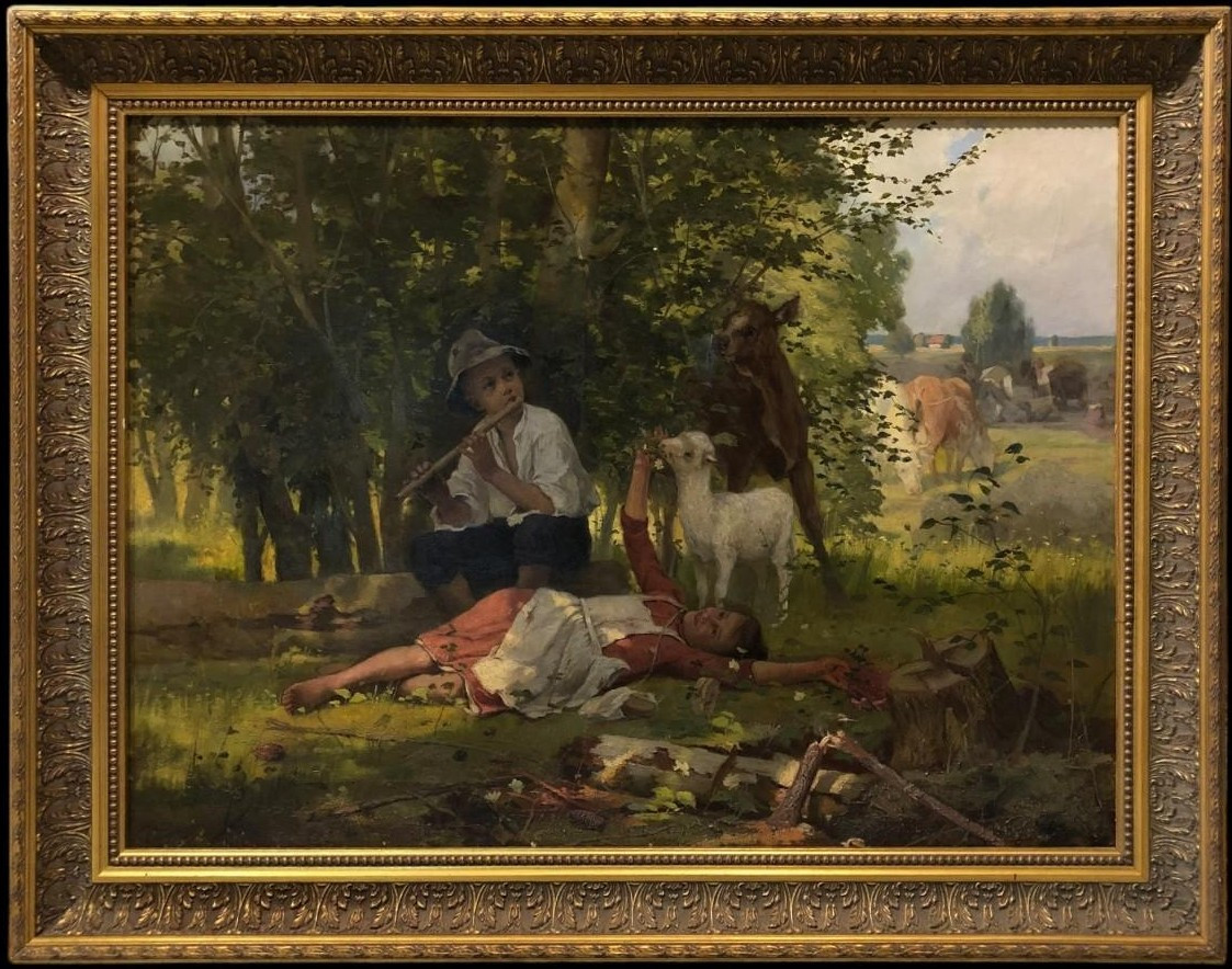 Pastoral Scene With Children - European School, 19th Century