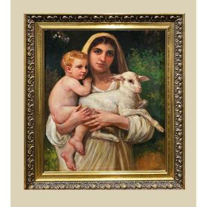 Spanish School (late 19th Century) - The Divine Shepherdess
