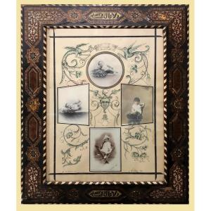 Rafael Rus Acosta (xix-xx) - Hispano-moorish Frame With Photographs