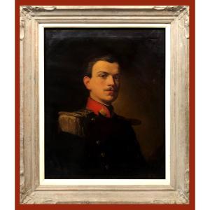 French School (late 19th Century) - Portrait Of A Young Officer