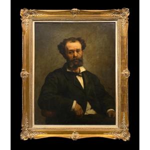 Edouard Moyse (1827-1909) - Portrait De Gentilhomme