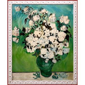 Jean Balagué (1933-2020) - Vase With White Roses (after Vincent Van Gogh)