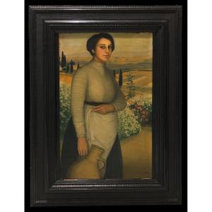 Julio Romero De Torres (1874-1930) [Attrib. à] - La Carafe